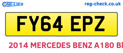 FY64EPZ are the vehicle registration plates.