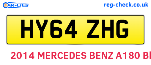 HY64ZHG are the vehicle registration plates.