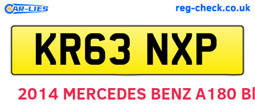 KR63NXP are the vehicle registration plates.