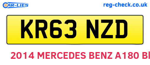 KR63NZD are the vehicle registration plates.