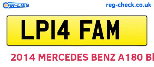 LP14FAM are the vehicle registration plates.