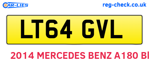 LT64GVL are the vehicle registration plates.