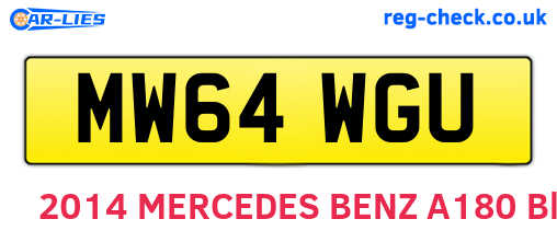 MW64WGU are the vehicle registration plates.
