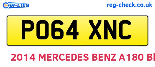 PO64XNC are the vehicle registration plates.