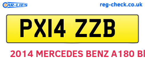 PX14ZZB are the vehicle registration plates.