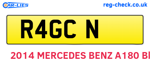 R4GCN are the vehicle registration plates.