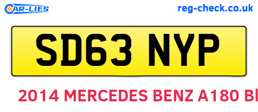 SD63NYP are the vehicle registration plates.