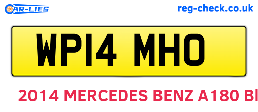 WP14MHO are the vehicle registration plates.