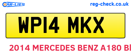 WP14MKX are the vehicle registration plates.