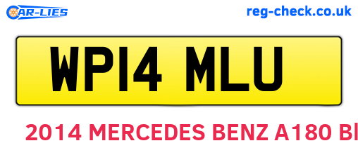 WP14MLU are the vehicle registration plates.