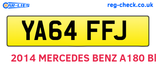 YA64FFJ are the vehicle registration plates.