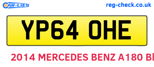 YP64OHE are the vehicle registration plates.
