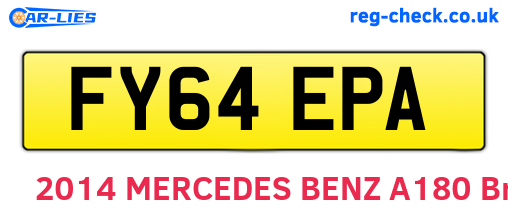 FY64EPA are the vehicle registration plates.
