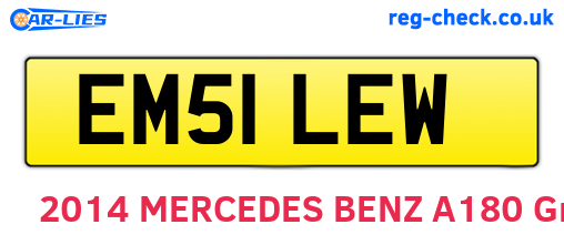 EM51LEW are the vehicle registration plates.