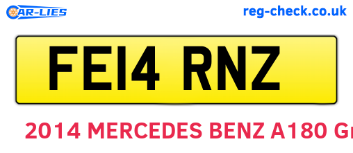 FE14RNZ are the vehicle registration plates.