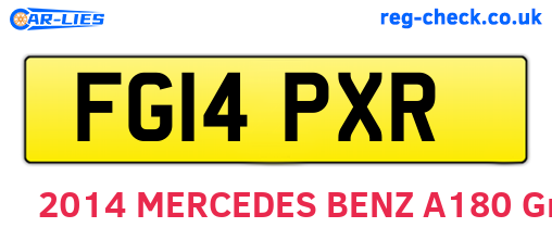 FG14PXR are the vehicle registration plates.