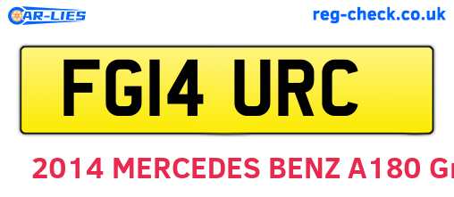 FG14URC are the vehicle registration plates.