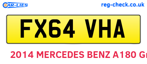 FX64VHA are the vehicle registration plates.