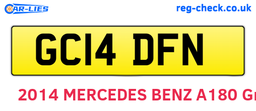 GC14DFN are the vehicle registration plates.