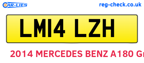 LM14LZH are the vehicle registration plates.