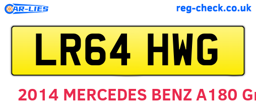 LR64HWG are the vehicle registration plates.