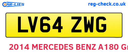 LV64ZWG are the vehicle registration plates.