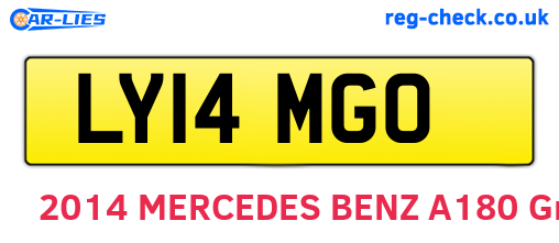 LY14MGO are the vehicle registration plates.