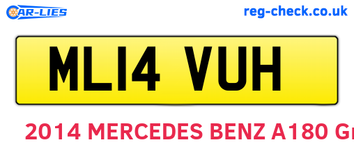 ML14VUH are the vehicle registration plates.