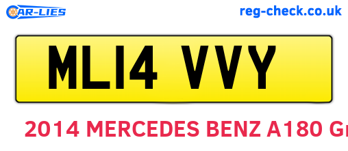 ML14VVY are the vehicle registration plates.