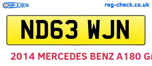ND63WJN are the vehicle registration plates.