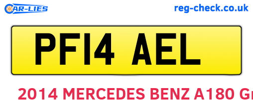 PF14AEL are the vehicle registration plates.