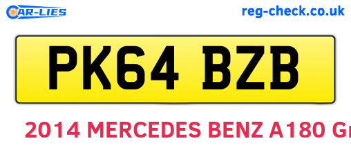 PK64BZB are the vehicle registration plates.