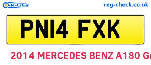 PN14FXK are the vehicle registration plates.