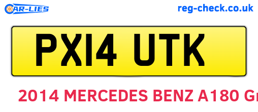 PX14UTK are the vehicle registration plates.