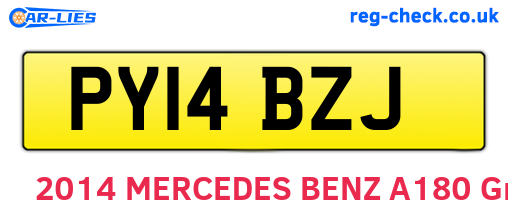 PY14BZJ are the vehicle registration plates.