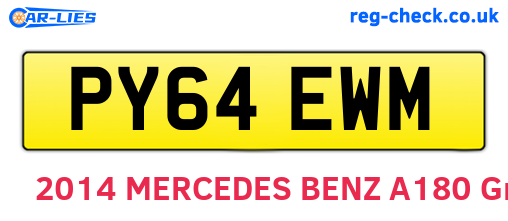 PY64EWM are the vehicle registration plates.