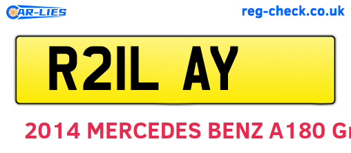 R21LAY are the vehicle registration plates.