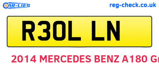 R30LLN are the vehicle registration plates.
