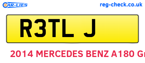 R3TLJ are the vehicle registration plates.