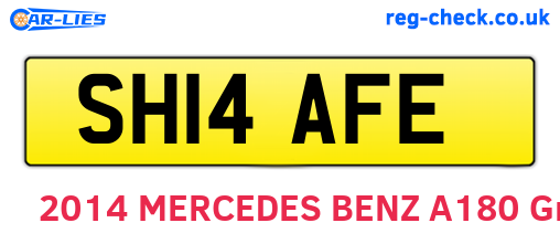SH14AFE are the vehicle registration plates.