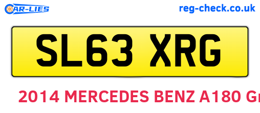SL63XRG are the vehicle registration plates.