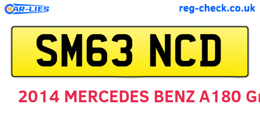 SM63NCD are the vehicle registration plates.