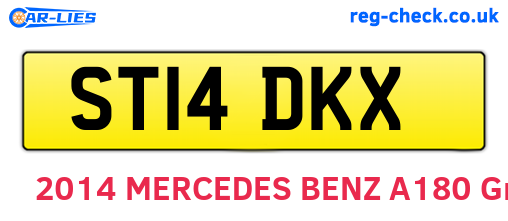 ST14DKX are the vehicle registration plates.