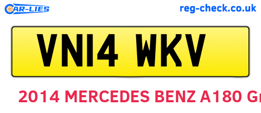 VN14WKV are the vehicle registration plates.