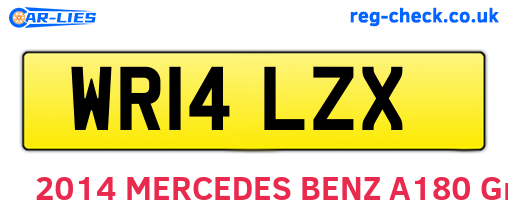 WR14LZX are the vehicle registration plates.