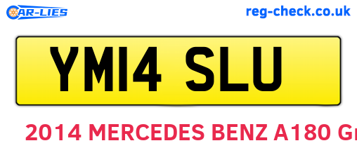 YM14SLU are the vehicle registration plates.