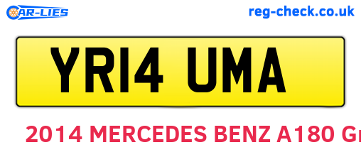 YR14UMA are the vehicle registration plates.