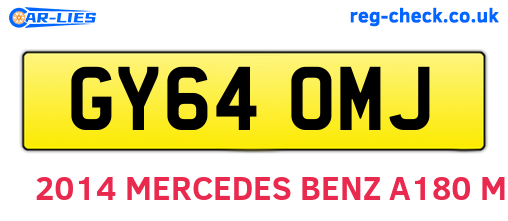GY64OMJ are the vehicle registration plates.