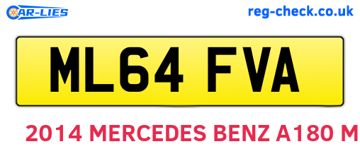 ML64FVA are the vehicle registration plates.