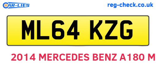 ML64KZG are the vehicle registration plates.